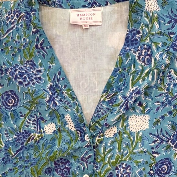 Hampton House Blue Floral Boho Maxi Dress XS - Picture 5 of 5